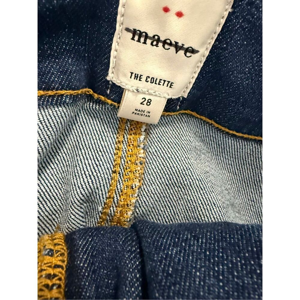 Anthropologie The Colette Denim Cropped Wide-Leg Jeans by Maeve Size 28 - Picture 8 of 9